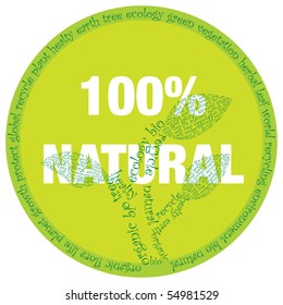 Ecology concept was created with typographic design