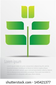 ecology concept design with tree,infographics vector