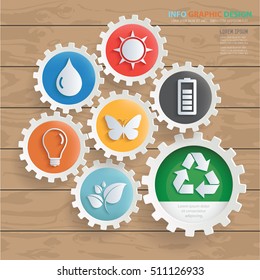 Ecology concept design,clean vector