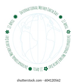 Ecology concept with Earth and text