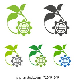 Ecology concept. Eco technology and industry.