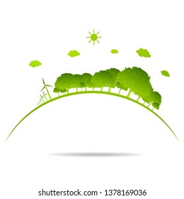 Ecology concept and Environmental ,Banner design elements for sustainable energy development, Vector illustration