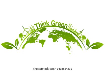 Ecology concept and Environmental ,Banner design elements for sustainable energy development, Vector illustration
