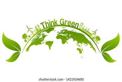 Ecology concept and Environmental ,Banner design elements for sustainable energy development, Vector illustration