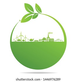 Ecology concept and Environmental ,Banner design elements for sustainable energy development, Vector illustration