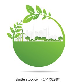 Ecology concept and Environmental ,Banner design elements for sustainable energy development, Vector illustration