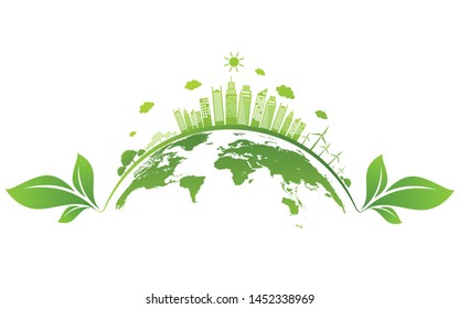 Ecology concept and Environmental ,Banner design elements for sustainable energy development, Vector illustration