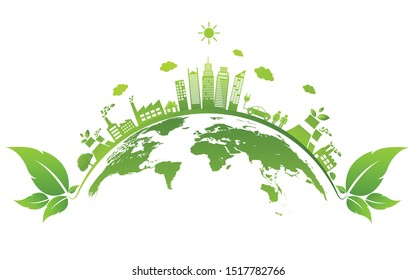 Ecology concept and Environmental ,Banner design elements for sustainable energy development, Vector illustration