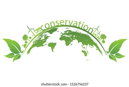 Ecology concept and Environmental ,Banner design elements for sustainable energy development, Vector illustration