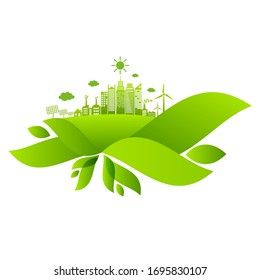 Ecology concept and Environmental ,Banner design elements for sustainable energy development, Vector illustration