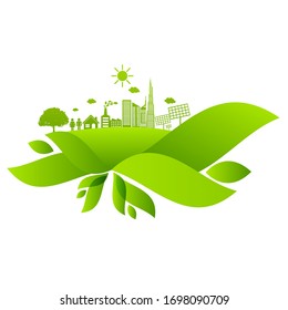 Ecology concept and Environmental ,Banner design elements for sustainable energy development, Vector illustration