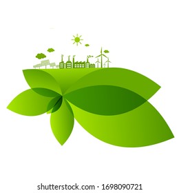 Ecology concept and Environmental ,Banner design elements for sustainable energy development, Vector illustration