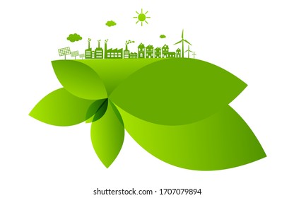 Ecology concept and Environmental ,Banner design elements for sustainable energy development, Vector illustration