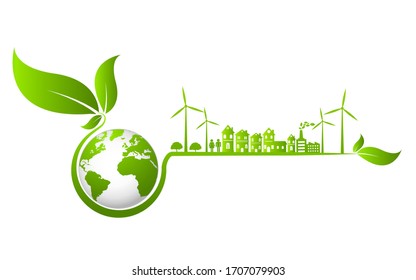 Ecology concept and Environmental ,Banner design elements for sustainable energy development, Vector illustration