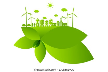 Ecology concept and Environmental ,Banner design elements for sustainable energy development, Vector illustration