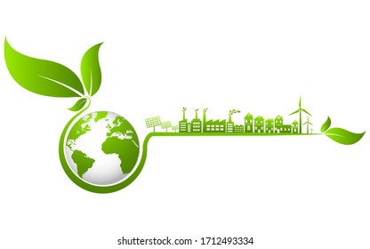 Ecology concept and Environmental ,Banner design elements for sustainable energy development, Vector illustration