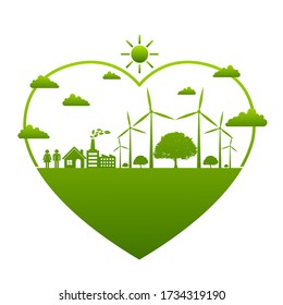 Ecology concept and Environmental ,Banner design elements for sustainable energy development, Vector illustration