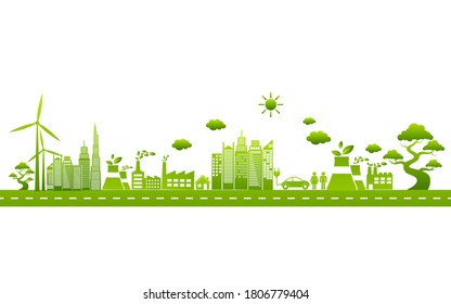 Ecology concept and Environmental ,Banner design elements for sustainable energy development, Vector illustration