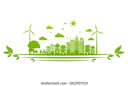 Ecology concept and Environmental ,Banner design elements for sustainable energy development, Vector illustration