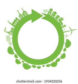 Ecology concept and Environmental ,Banner design elements for sustainable energy development, Vector illustration