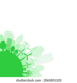 Ecology concept and Environmental ,Banner design elements for sustainable energy development, Vector illustration
