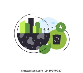 Ecology concept and Environmental ,Banner design elements for sustainable energy development