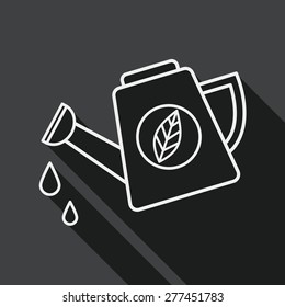 ecology concept flat icon with long shadow,eps1, line icon