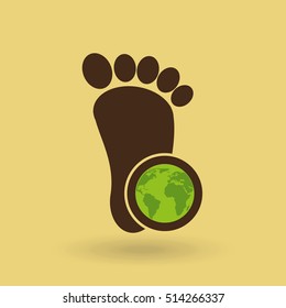 ecology concept with footprint vector illustration eps 10
