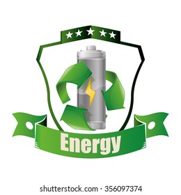 Ecology concept with green icons design, vector illustration 10 eps graphic.