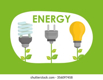 Ecology concept with green icons design, vector illustration 10 eps graphic.