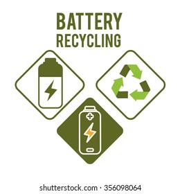 Ecology concept with green icons design, vector illustration 10 eps graphic.