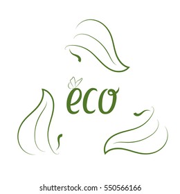  Ecology concept with Green leaves. 