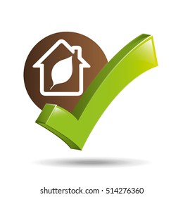 ecology concept with home vector illustration eps 10