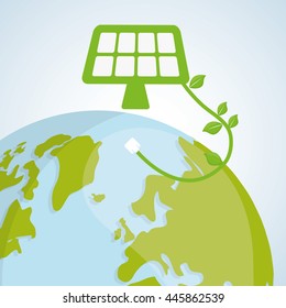 Ecology concept with icon design, vector illustration 10 eps graphic.