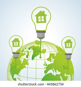 Ecology concept with icon design, vector illustration 10 eps graphic.