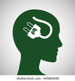 Ecology concept with icon design, vector illustration 10 eps graphic.