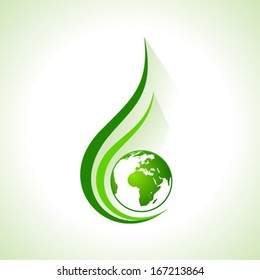 Ecology concept icon with earth stock vector