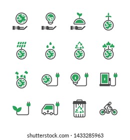 Ecology concept icon set.Vector illustration