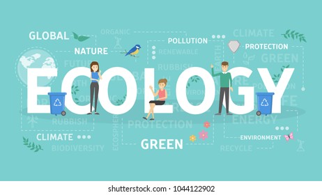 Ecology concept illustration. Idea of green, recycling and environment.