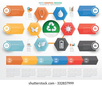 Ecology concept info graphic design on white background,vector