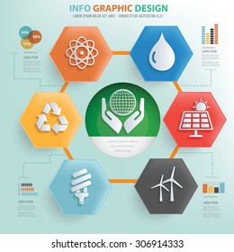 Ecology concept info graphic design,vector