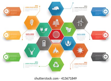 
Ecology concept info graphic design,vector