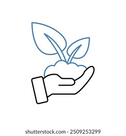 ecology concept line icon. Simple element illustration. ecology concept outline symbol design.