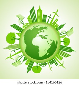 ecology concept - save earth stock vector