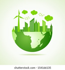 ecology concept - save earth stock vector