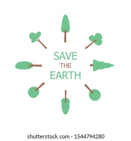 Ecology concept. save world vector illustration earth day