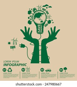 Ecology concept. save world vector illustration.