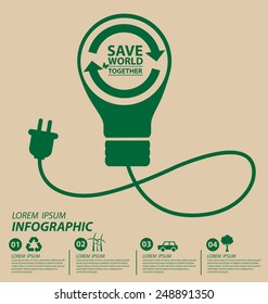 Ecology concept. save world vector illustration.