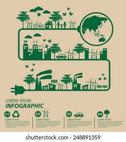 Ecology concept. save world vector illustration.