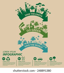 Ecology concept. save world vector illustration.